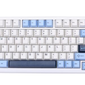 URX x AJAZZ AK820 MAX Plus Wireless RGB Mechanical Keyboard | 75% Hot Swappable Pre-Lubed Switches, Bluetooth 5.0 USB-C | Gaming Keyboard for Windows Mac | 8000mAh Battery | Glacier Blue